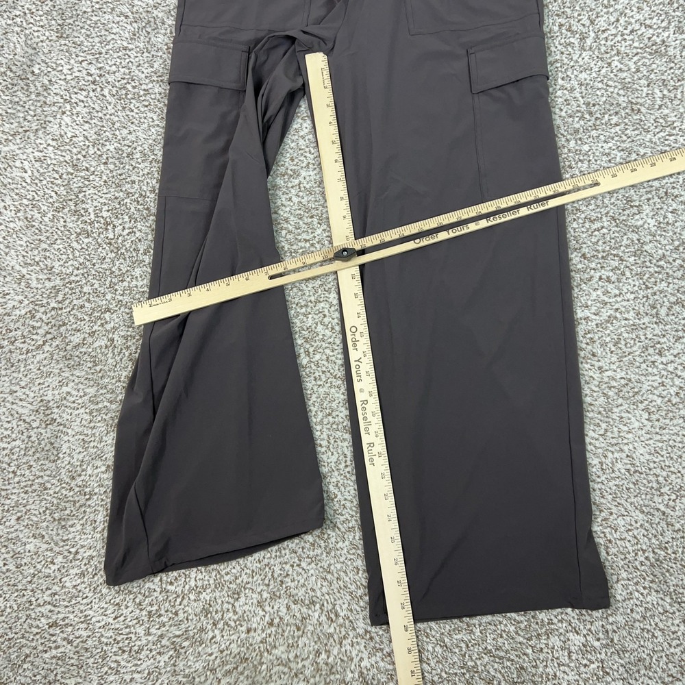 Athleta Jumpsuit Womens 10 Gray Brooklyn Utility Wide Leg Zip Pockets Travel - Picture 10 of 16